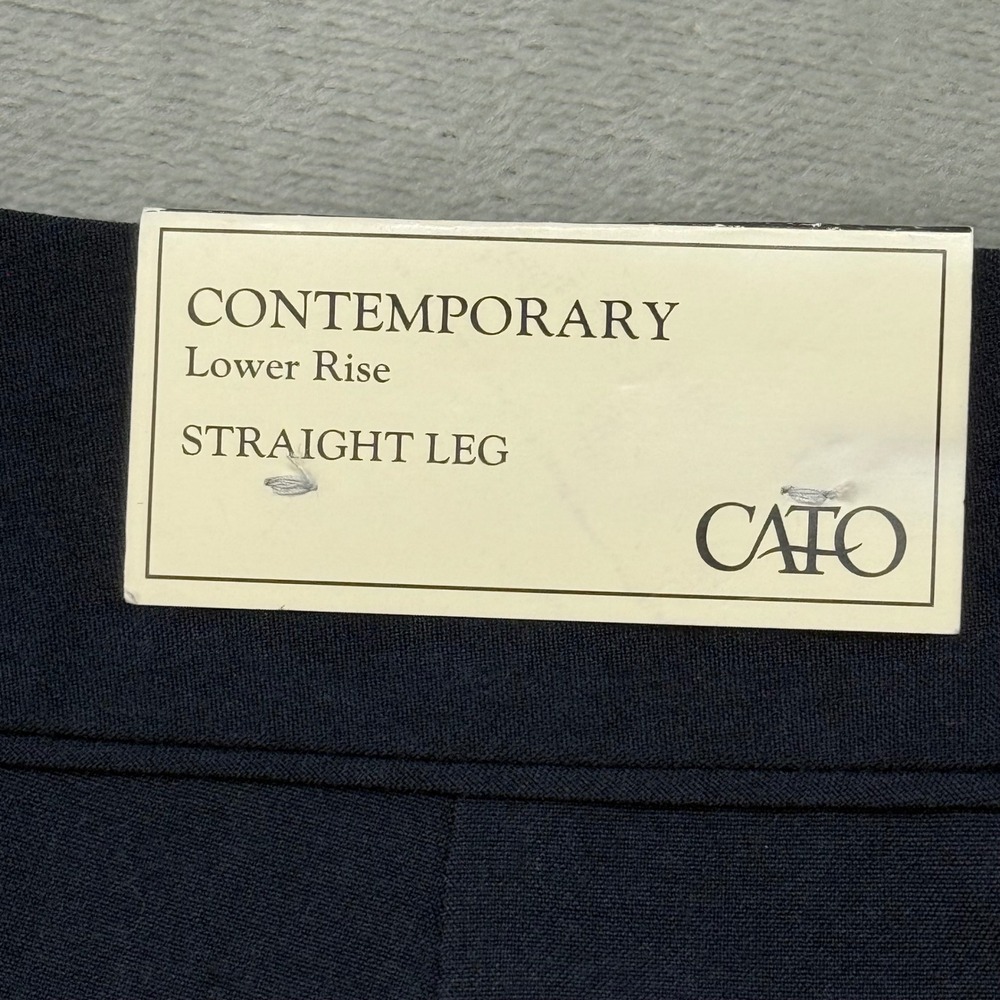 CATO Contemporary Lower Rise Straight Leg Navy Blue Women's Pants Size‎ 8 - Picture 6 of 15